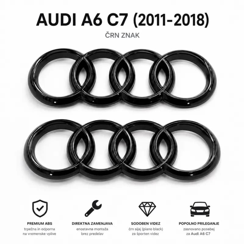 ČRNI EMBLEMI AUDI A6 C7 6